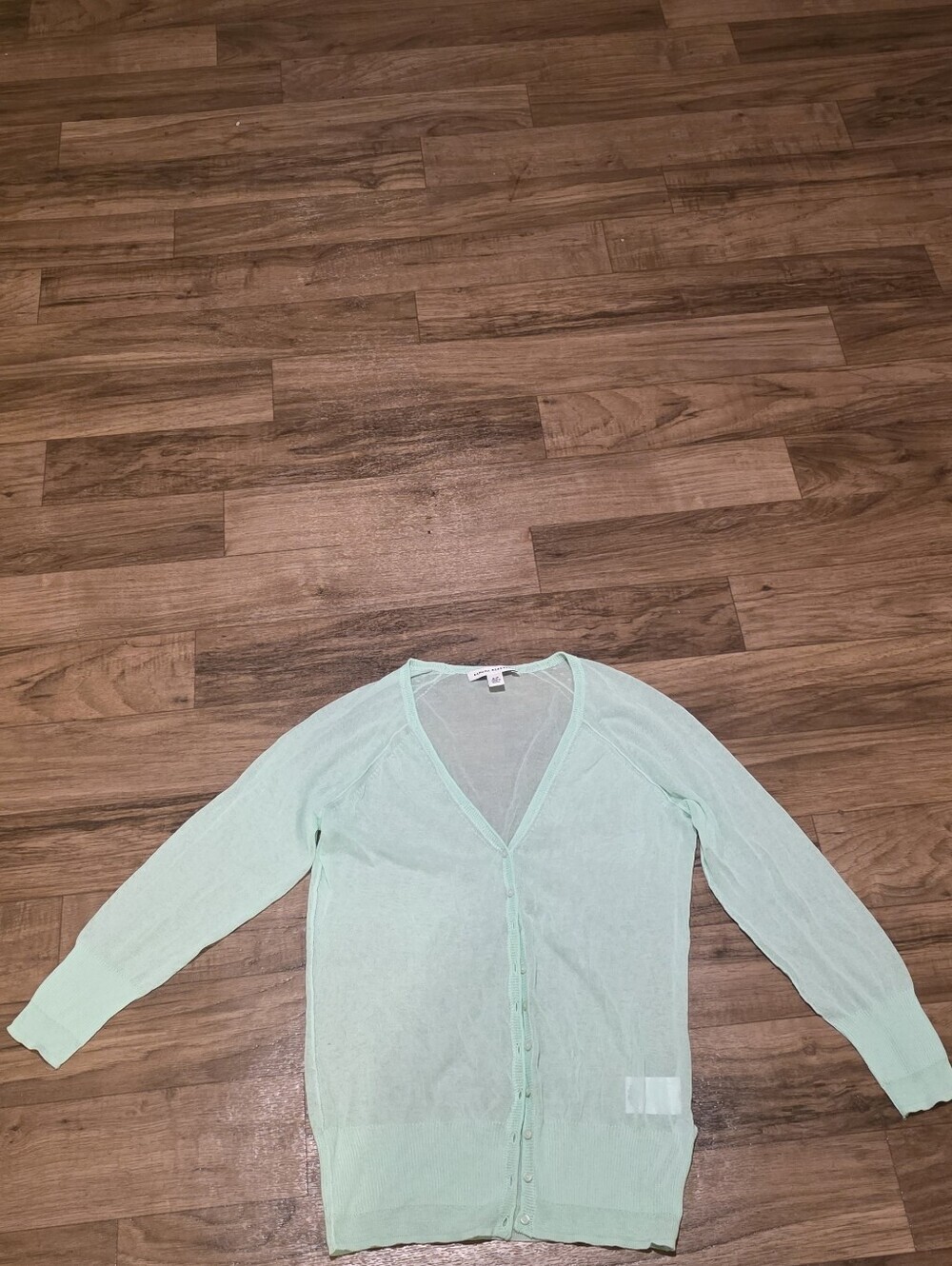 Light Mint V-Neck Button Cardigan Sweater - Women